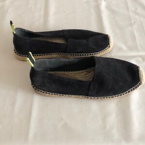 Black men’s BOSS by Hugo Boss suede slip on spadrilles shoes